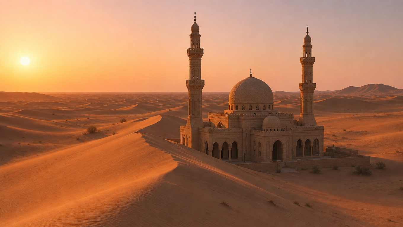 Desert Mosque at First Light