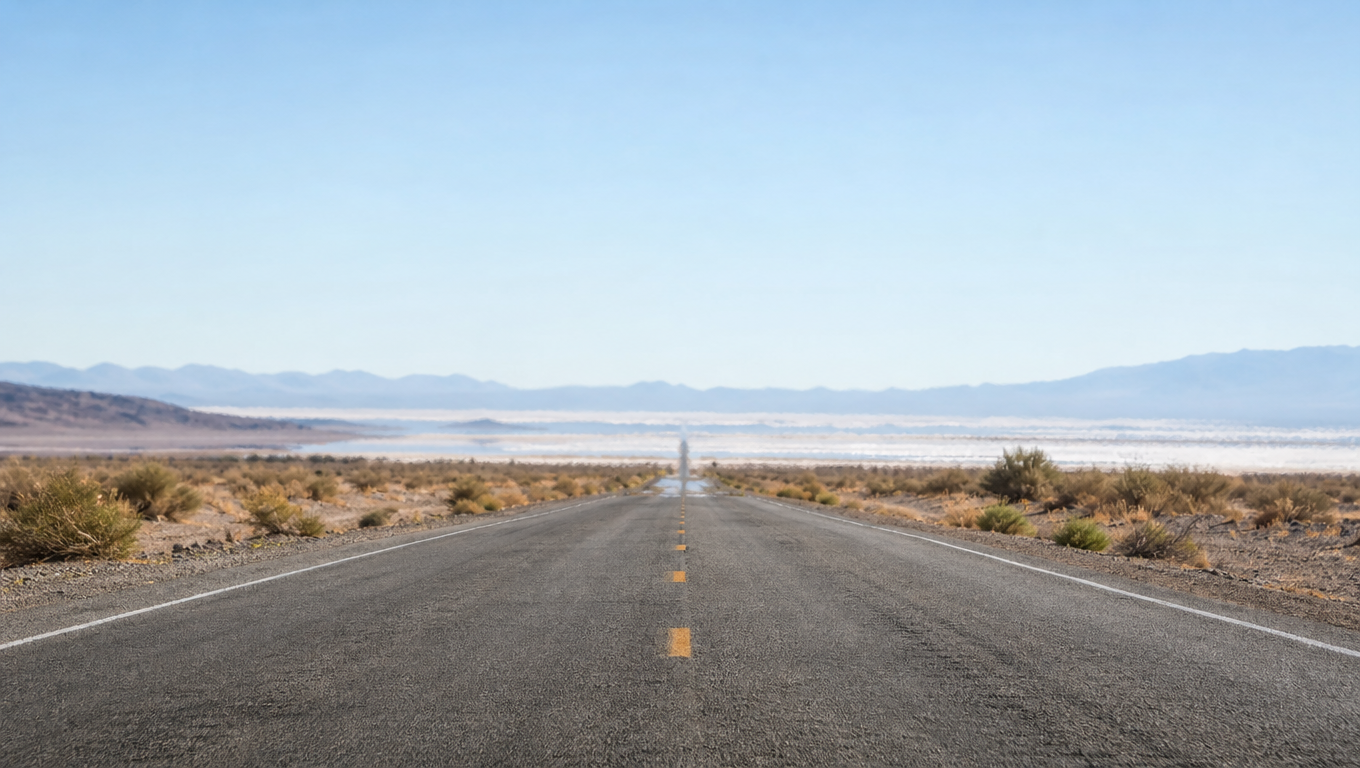 Heat Haze Desert Road