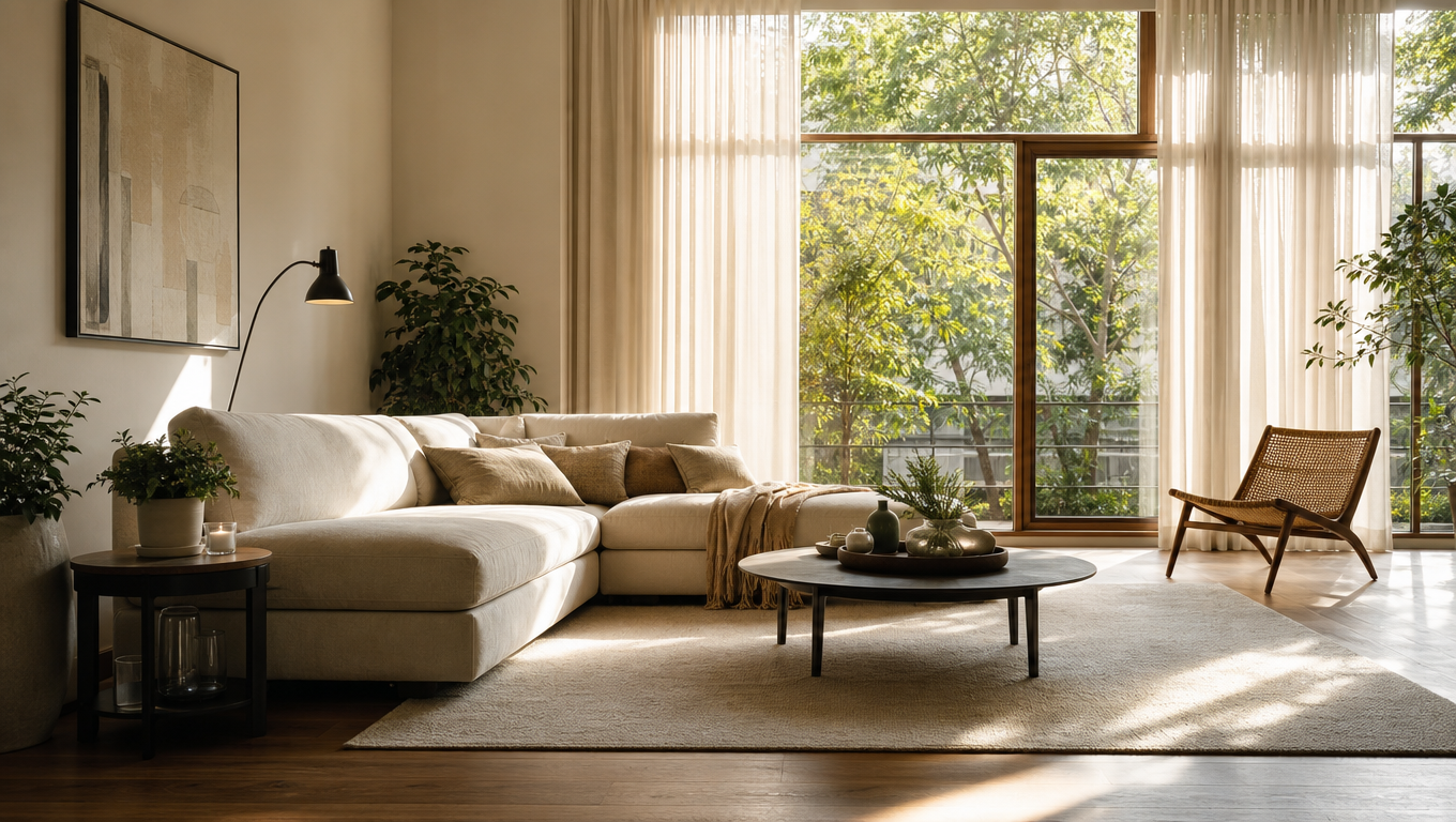 Sunlit Modern Living Room