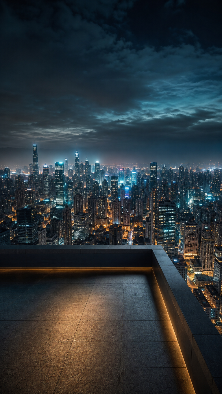 Rooftop City Glow