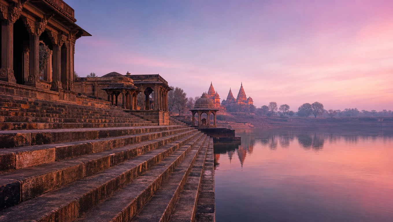 Temple Ghats at Quiet Dawn