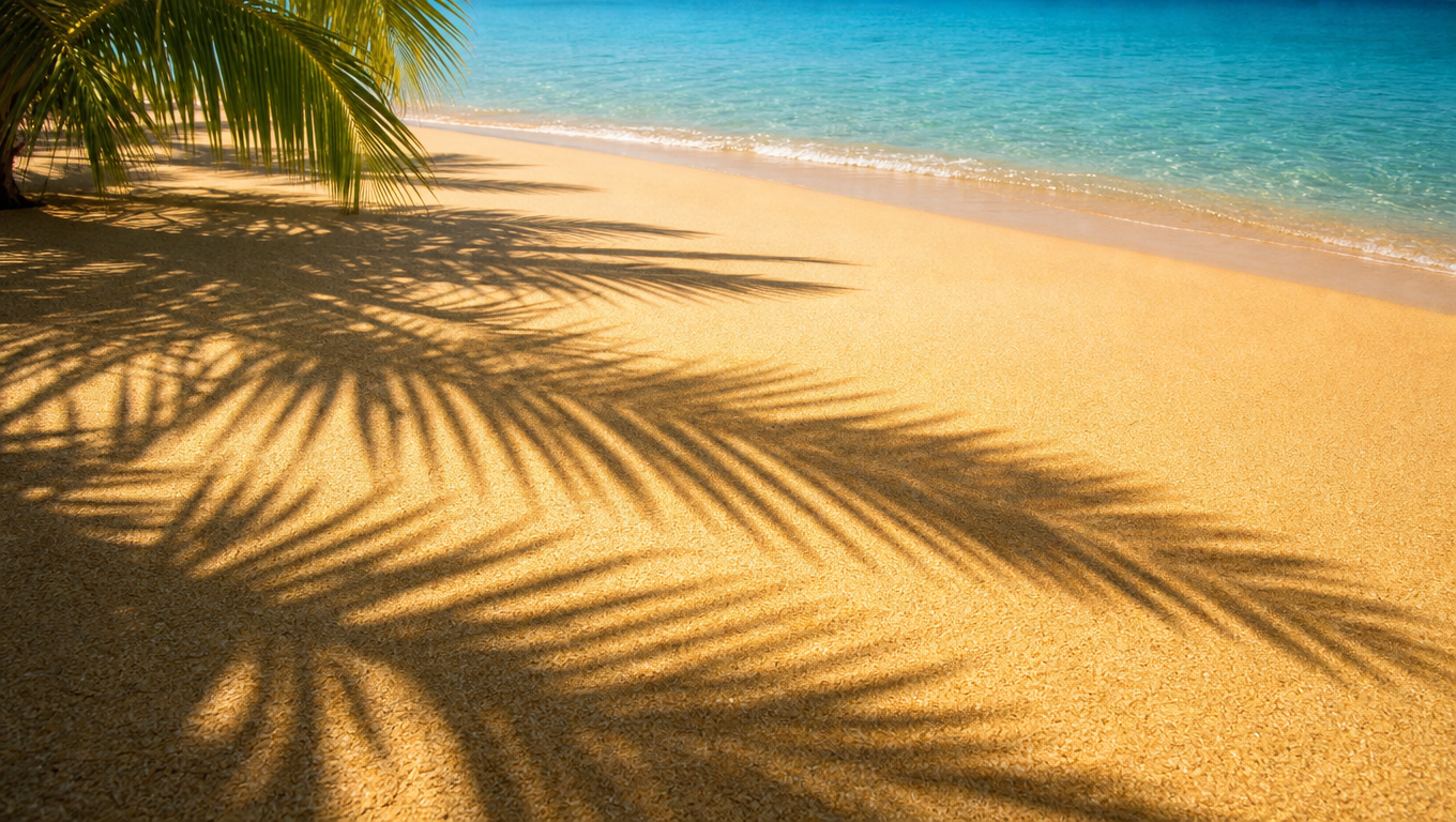 Palm Shadow on Warm Sand