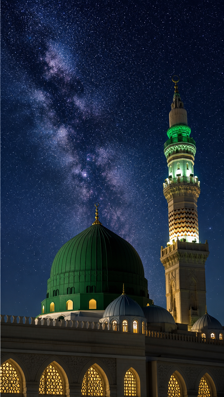 Green Dome Under Starry Night