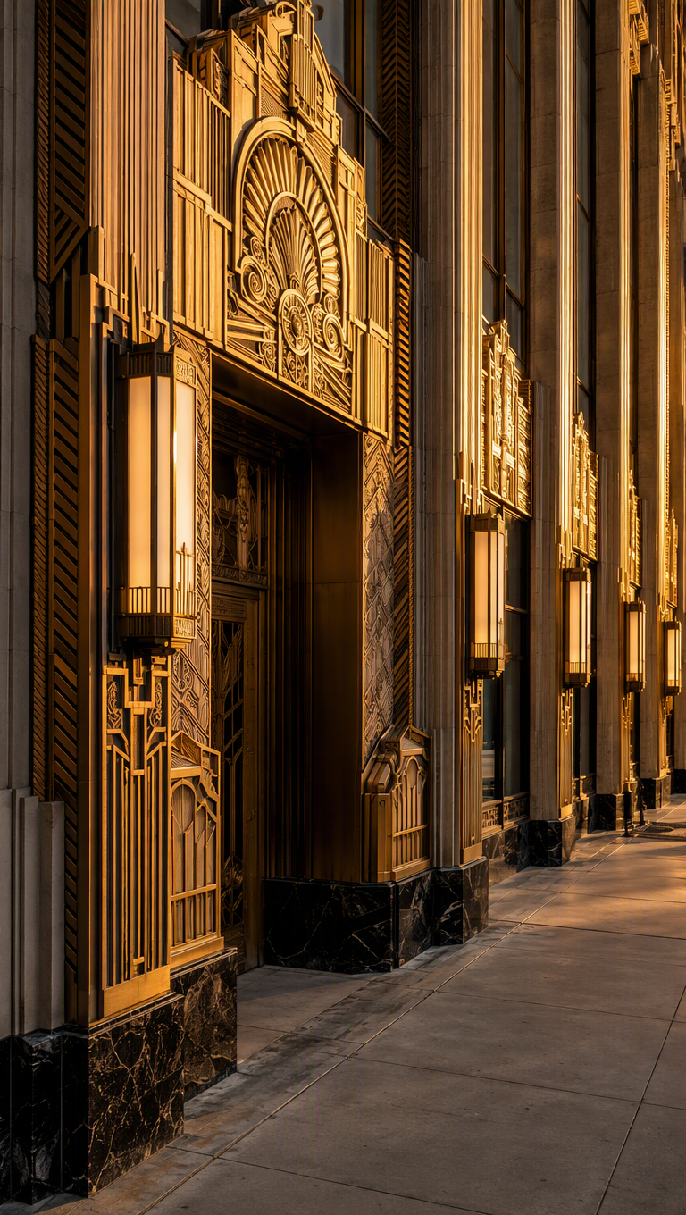 Art Deco Gold Facade