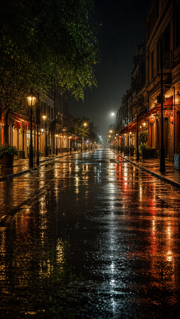Monsoon Puddle Street Reflections