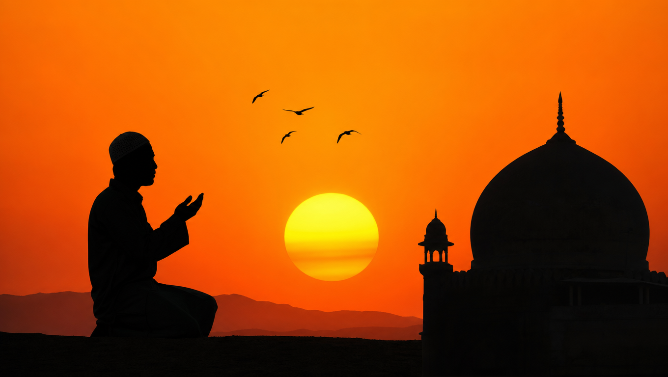 Evening Prayer Beside the Mosque